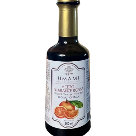 Bottiglia di aceto di arance rosse Umami da 250 ml