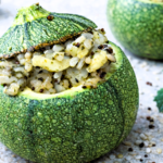zucchine ripiene con riso quinoa carciofi zucchine e limone nero ricetta light gourmet