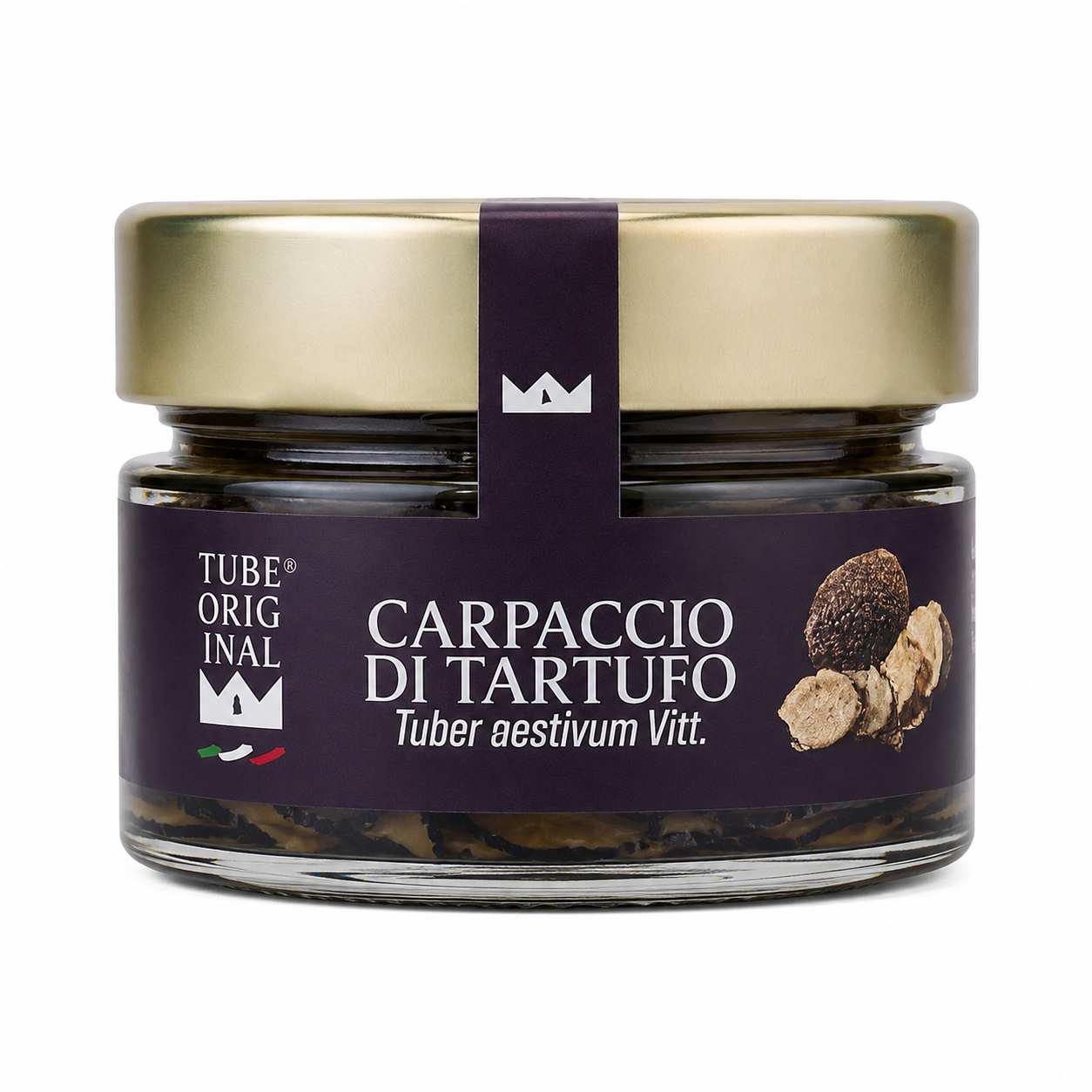 Carpaccio di Tartufo Tube Original con tartufo estivo in olio extravergine di oliva vaso da 80 g