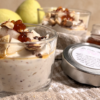Pudding con yogurt greco e pere con Perles Florales all’aceto balsamico di abete